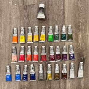 Lot of 28 Winsor & Newton Winton Oil Paint Set, 1.25 oz Tubes- Brand New